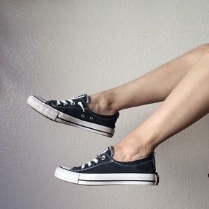 Solid Color Navy Slip-On Converse Sneakers